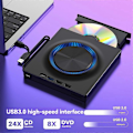 Miniatyrbild 1 av 5: USB Extern Optisk Enhet Portabel CD DVD-spelare Brännare Expansionskort Stationär Extern Dator Notebook Inspelning