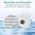 Miniatyrbillede 2 af 5: Udskiftningspuder til roterende moppe til Spin-Wave 3897A SmartSteam skrubbende dampmoppe, moppepuder 12-pak