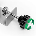 Miniatyrbilde 4 av 5: Justerbar Sneeze Guard Støtteklips i Aluminium Uten Hull, Skilleveggklips for 1/8 til 1 Tomme Paneler, Egnet for Akryl A