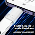 Miniatyrbild 3 av 5: 2-i-1 USB-minne Laddningsdataadapter 5 Gbps Hög Hastighet Stabil Överföring 8-Pin till USB 3.0 Adapter