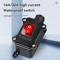 Miniatyrbillede 5 af 5: 220V Båd Rocker Switch IP68 Vandtæt 30A Høj Strøm med LED Lys Tænd/Sluk Knap