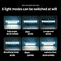Pikkukuva 3 / 5: LED-pyörän etuvalo LED-valopalkki Polkupyörän etuvalo Virtapankki Type-C Lataus Pyörätarvikkeet, Tyyli 2