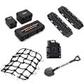 Miniatyrbild 1 av 5: Universal 8PCS/Set Simulerad Dekorations Resväska Bagage Nät Spade För TRX4 SCX10 90046 1/10 RC Biltillbehör Orange