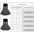 Pikkukuva 4 / 4: Naisten Retro 50-luvun ja 60-luvun pitkähihainen cocktail-juhlamekko pyöreällä kauluksella ja polka dot -kuviolla, Rockabilly-tyyli S
