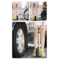 Miniatyrbillede 2 af 5: Cykepumpe Bærbar Inflator, Gulvstående Cykelpumpe, Multi-Purpose Letvægts Cykel