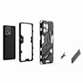 Miniatyrbilde 5 av 5: For Oppo Find X5 Godt Beskyttet Anti-ripe Hard PC + Myk TPU Mobiltelefon Deksel Stativ Dark Blue