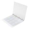 Miniatyrbillede 4 af 5: Transparent Binder Foto Organizer Badge Opbevaringsbog Perforeret Ring Samlemappe 6 Sider (Shell 12 Hul Inderside)