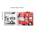 Miniatyrbillede 5 af 5: 1:50 Legeret Busmodel London Enkelt Sporvogn Bus Køretøjer Billegetøj med Lys & Lyd Samlinger Gul