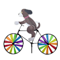 Miniatyrbillede 1 af 5: Cykel Vindspinder Cykel Have Vindspinder Ornamenter Sød Dyreskulptur Cykelspinder Vindmølle til Plæne C