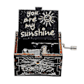 Miniatyrbild 1 av 5: Handsnidad Speldosa i Trä med Handvev - You Are My Sunshine style 3