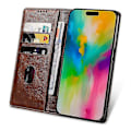 Miniatyrbillede 2 af 5: Til iPhone 16 Pro Etui Læder Telefon Cover Stærk Magnetisk Kortholder s20241212513 Style D