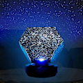 Miniatyrbillede 3 af 5: LED Stjerneprojektionslampe Natlampe Projektorlampe Stjernefyldt Soveværelse Romantisk Boligindretning Natlampe (Blå)