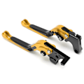 Miniatyrbillede 5 af 5: 2 stk. Motorcykel Bremse Koblingsgreb Justerbar CNC Aluminium Legering Erstatning for YAMAHA XJ6 DIVERSION 2009?2015 Guld