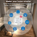Miniatyrbillede 4 af 5: Tuya Smart Zigbee Switch med Temperatursensor Passiv Tør Kontakt Zigbee Relæ Arbejder med Home Assistant AC 85-250V
