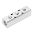 Pikkukuva 1 / 5: Pneumaattinen jakotukki ilmanjakelulohko liitin jakaja G1/2 sisääntulo G1/4 ulostulo 30x30mmSY30-02-3F