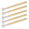 Miniatyrbillede 4 af 5: 100 stk. Pogo Pin Fladt Hoved Fjeder Test Probe Messing Materiale 2,36 mm/0,1 tommer Rørdiameter 34 mm/1,3 tommer PCB Testprober