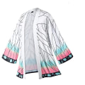 Miniatyrbild 1 av 5: Bästa Rabatt Anime Cosplay Kostym Demon Slayer Kimetsu No Yaiba Haori Kimono Agatsuma Zenitsu Kochou Shinobu Sommarjacka Skjorta Anime Kläder D 130
