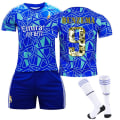 Miniatyrbild 1 av 2: 2022 Golden Globe-vinnare Golden Fotbollströja Set No.9 Benzema style5 XXL (190-200cm)