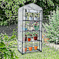Miniatyrbild 4 av 5: Flower House Mini Hemväxthus Frostskydd Litet Blomskjul Suckulent Inomhus Balkong Utomhus Värmeisolering Plastöverdrag 92X49X69CM