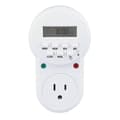 Timeruttak 7 Dagers Programmerbar Digital Timer Plugg inn Lys Timer Bryter med 3-Pinners Uttak for Apparat