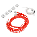 Miniatyrbillede 4 af 5: 5 Sæt 3D Printer Hotend Dele MK7 MK8 Aluminium Varmeblok 100K Termistor med 1m Ledningspatronvarmer 24V 40W