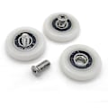 Miniatyrbilde 2 av 4: 8 Dusjdør Ruller Hjul Løpere Trinser Rull 20mm