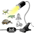 Miniatyrbillede 1 af 5: Skildpadde Varmelampe Sæt Reptil Varmelampe Med 2 Uva Uvb Pærer 25w 50w Lang Base Skildpaddelampe 360 Graders Rotation Til Skildpadde Reptil Firben Slanger Kamæleoner