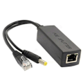 Miniatyrbilde 1 av 5: Gigabit Mini PoE Splitter 10/100/1000Mbps POE Splitter DC Utgang 12V Power over Ethernet IEEE 802.3af for IP Kamera Svart