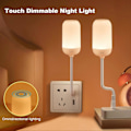 Miniatyrbilde 2 av 5: LED Nattlys Dimbar Høy Lysstyrke Flimmerfri Fleksibel Design Plug Play Justerbar Berøringskontroll USB Sengelampe