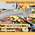 Miniatyrbilde 4 av 5: BBQ Pølse Vendetang, BBQ Pølse Grilltang, BBQ Pølse Fylltang, Langt Håndtak Kjøkkentang for Vending C