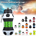 Miniatyrbillede 3 af 5: Foldbar Silikone Vandflaske Bærbar Lækagesikker Sportskedel Forsegling Anti-drop Rejsekop Golf Bottle