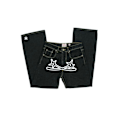 Miniatyrbild 1 av 4: Retro Herrbyxor Street Sommar Casual Raka Ben Byxor black white S