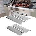 Miniatyrbillede 2 af 5: Justerbart varmepladesæt i rustfrit stål til gasgrill, udendørs madlavningstilbehørssæt til køkken, 3 stk.