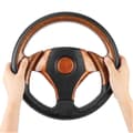 Miniatyrbilde 4 av 5: 320mm Universal Ratt 6 Bolt Type Imitativ Racingbil Automobil Modifisert Brun
