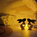Miniatyrbilde 2 av 5: Påske Kyssende Kanin Silikonform DIY Kjærlighet Kanin Skilt Ornament Form Håndlaget Dekorasjon Håndverk Laging Epoksy Resin Støpeform