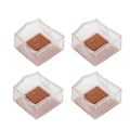 Miniatyrbild 3 av 5: 8 st/set Silikon Stolsbensskydd Bordsbensskydd Halkfria Transparenta Fyrkantiga Benskydd