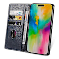 Miniatyrbillede 2 af 5: Til iPhone 16 Pro Etui Læder Telefon Cover Stærk Magnetisk Kortholder s20241212513 Style B