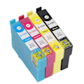 Miniatyrbillede 4 af 5: 4 stk. blækpatroner Sort Cyan Magenta Gul Glat Nøjagtig Klar Anti Fade Printer Blækpatron til Stylus T1381 T1332 T1333 T1334