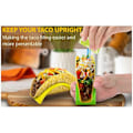 Pikkukuva 3 / 5: 12 kpl Taco-tarjottimia Muoviset Burrito-tarjottimet Tarjoilutarjottimet Juhlatarvikkeet Tacoille Burritoille Hot Dogeille Punainen
