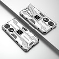 Pikkukuva 4 / 5: Honor 90 pudotussuojattu puhelinkotelo jalustalla, kova PC + pehmeä TPU suojakotelo Silver