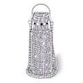 Pikkukuva 1 / 5: Timantti Ruostumattomasta teräksestä valmistettu vesipullo Kannettava Glitter Strassi Vesipullo Crossbody Bling Termospullo 600ml F