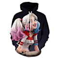 Miniatyrbild 1 av 5: 3D-tryckt mode för män och kvinnor, långärmad ytterkläder, streetwear, O-ringad tryckt hoodie style 9 XXL