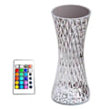 Miniatyrbillede 1 af 5: RGB Dæmpbar Natbordslampe med Fjernbetjening, Flere Lysfarver, Natbordlampe med Glasskærm Dekoration