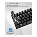 Miniatyrbillede 3 af 5: Mekanisk Tastatur 61 Taster Blandet Lys Hot Swap Tastatur Kontortilbehør Gaming Tastatur Sort Cyan Akse