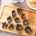 Miniatyrbild 4 av 6: 30 st/förpackning Sockerkaksstämplar i rostfritt stål Kakform Press Präglare DIY Fondant Tårtform Bakverktyg