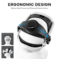 Miniatyrbillede 4 af 5: Silikone Komfort Hovedrem til 3/2/Pro/Pico4 VR Headset med Justerbare VR Dekompressions Hovedremme - Sort