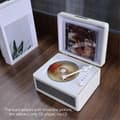 Miniatyrbilde 4 av 5: Bærbar Trådløs Bluetooth Høyttaler, Multi-Funksjonell Reprodutor CD Retro, Record Audio Player Brun