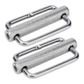 Miniatyrbillede 2 af 5: 2 stk. glide spænde 316 rustfrit stål rektangel justerbare riflede rullebælte spænder 50 mm