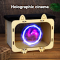 Pikkukuva 2 / 5: 3D-holografia TV-projektorilelu puinen puhelin tabletti hologramminäyttö elokuvateatteri lasten STEM-opetus DIY-kokoonpanolelu pojat tytöt lahja