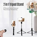 Miniatyrbillede 3 af 5: Udtrækkeligt Tripod Stativ med Bluetooth Fjernbetjening 360 Graders Rotation Velegnet til Selfie Videooptagelse Live Broadcast